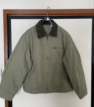 GU 올리브 그린 점퍼 코듀로이 옷깃