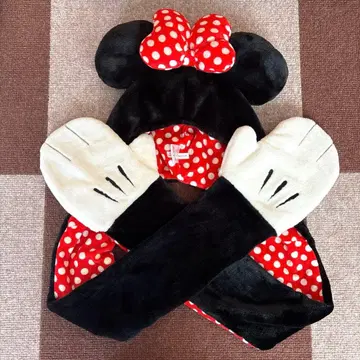 새상품급 미니 마우스 모자 & 머플러 세트 팬캡 머리띠