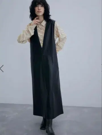 프로보크 provoke 인조 가죽 원피스 블랙