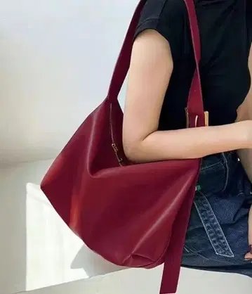 와인 레드 숄더백 A45