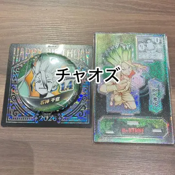 닥터 스톤 이시가미 센쿠 생일 캔뱃지 디오라마 피규어 아크릴 스탠드