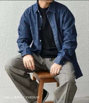 남성용 데님 셔츠