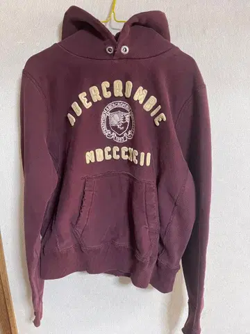 Abercrombie & Fitch 버건디 후드티 M 사이즈
