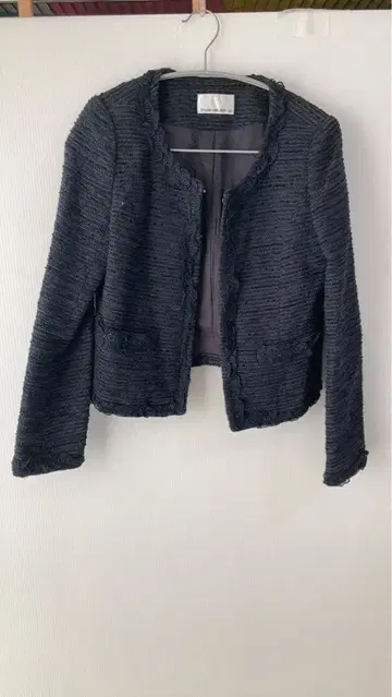 M-premierBLACK 노카라 자켓 38 블랙