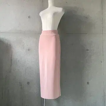 택 포함 새상품 스트레치 내로우 스커트 타이트 스커트 롱 핑크 S