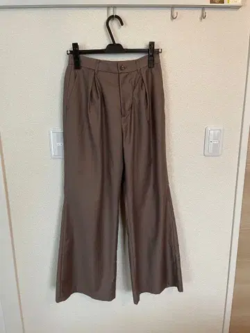 HARE 브라운 와이드 팬츠