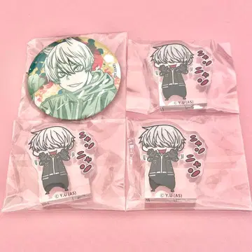 도겐 안키 네코사키 하쿠레 치비 캐릭터 블록 아크릴 블록 캔뱃지