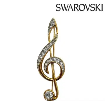 스와로브스키 브로치 높은음자리표