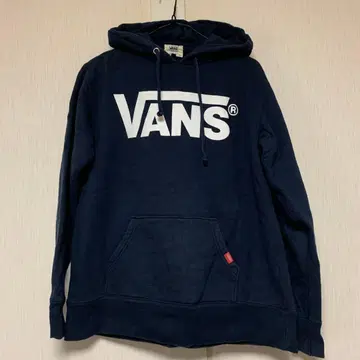 VANS 네이비 후드 부착 후드티 M 사이즈