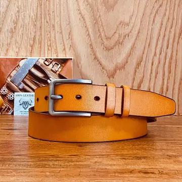 이탈리아 가죽 소가죽 프리 사이즈 캐주얼 남성용 벨트 새상품 미사용