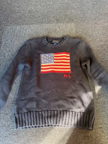 POLO 미국 국기 디자인 니트 스웨터 M 사이즈
