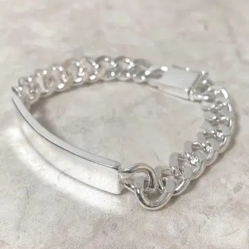 ID 플레이트 키헤이 실버925 팔찌 체인 실버 d003