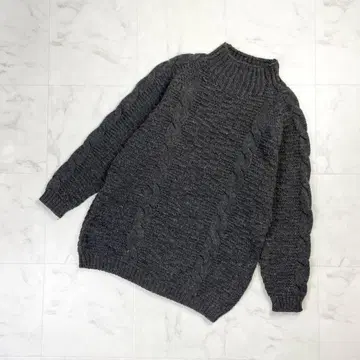 엠포리오 아르마니 하이넥 오버 사이즈 니트 그레이 50*LD307