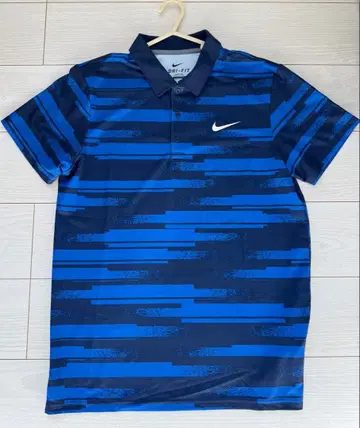 나이키 드라이핏 스트라이프 피케 셔츠 파랑
