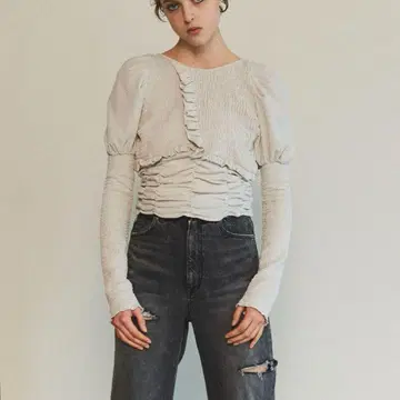 2WAY 퍼프 슬리브 개더 블라우스 MAISON SPECIAL 25SS