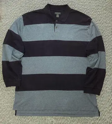 2XL TALL 반휴센 긴팔 헨리넥 다크 네이비 파랑 그레이 거대함