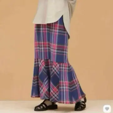 나노 유니버스 롱 스커트 새상품 체크 무늬