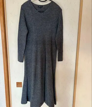 INDIVI 그레이 니트 원피스 36