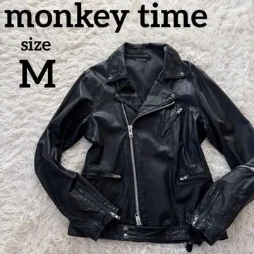 몽키타임 가죽 자켓 더블 라이더스 램 가죽 블랙 양가죽