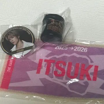 후지와라 이츠키 란페 가챠 캔뱃지 네임 미니 타월 코인 실린더