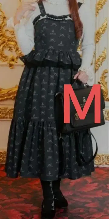 아오키 미사코 시마무라 니나스 오버롤 스커트 블랙 M 사이즈