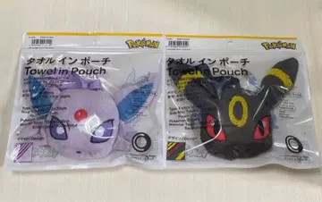 포켓몬스터 타월인 파우치 에브이 블래키 <2개 세트>