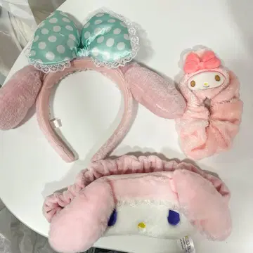 마이멜로디 머리띠 헤어밴드 스크런치 세트
