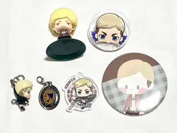 진격의 거인 엘빈 츠마츠나 키링 하무하무 클립 등 6종 세트