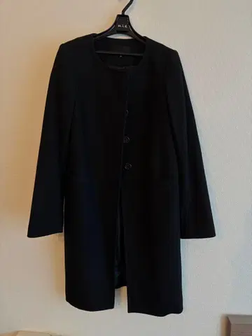 M-PREMIER 블랙 롱 코트 36