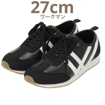 [ 워크맨 ] 27cm 레트로 스니커즈 블랙 블랙 워크맨 여자