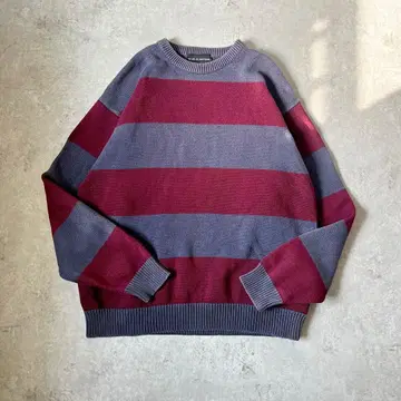 90s croft&barrow 보더 코튼 스웨터