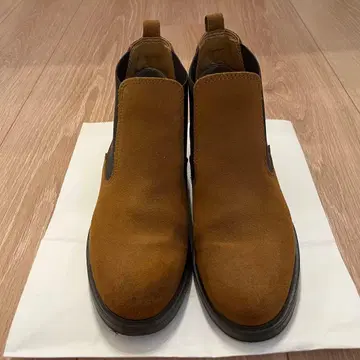 브라운 사이드 고어 부츠 스웨이드