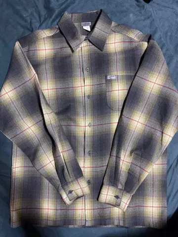 Calitop 체크 무늬 긴팔 셔츠