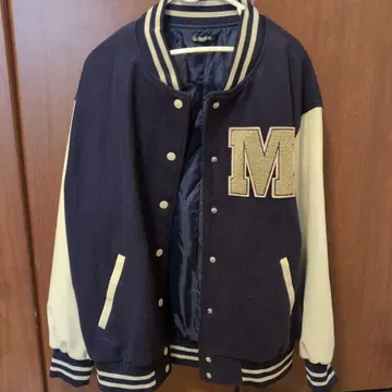 네이비/화이트 바시티 자켓 M 사이즈