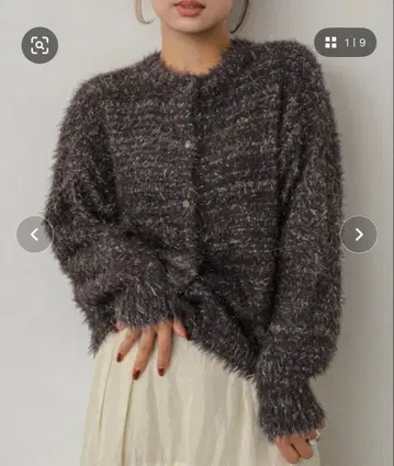 SENSE OF PLACE 니트 가디건 그레이 프리 사이즈