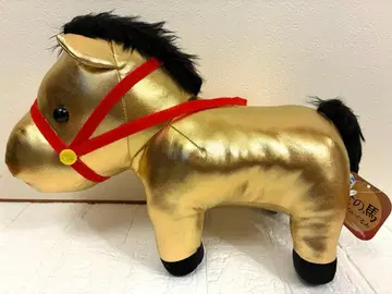 금색 말 big 봉제 인형