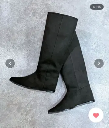 enchanted 인힐 롱 부츠 스웨이드풍