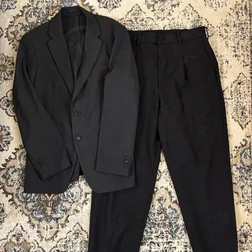 UNIQLO 자켓 팬츠 다크 그레이 셋업