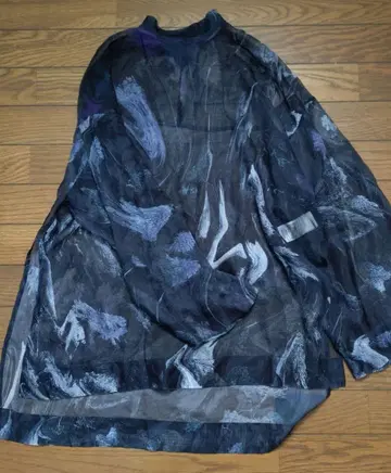 [ HARE ] 시스루 긴팔 튜닉 블랙 그레이