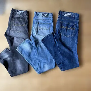 leflah 슬림핏 데님 3종 세트