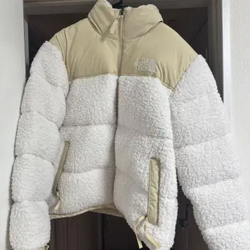 THE NORTH FACE 플리스 자켓 화이트 베이지 L 사이즈