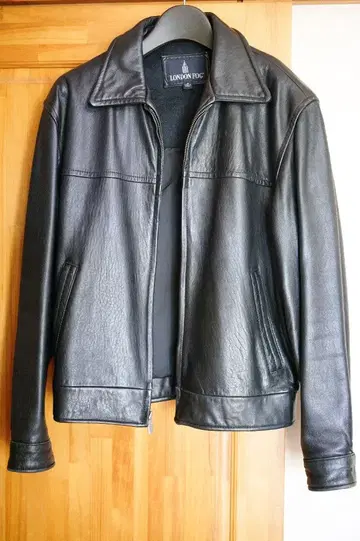 LONDON FOG 블랙 가죽 자켓 M