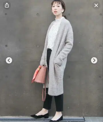 URBAN RESEARCH DOORS 그레이 롱 가디건