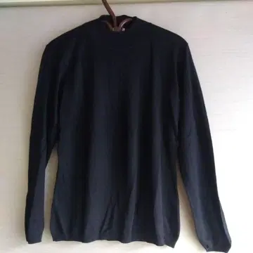 하이넥 스웨터 실크 캐시미어 블랙 L 사이즈