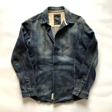 새상품급 테트옴므 데님 셔츠 자켓 후크 인디고 M