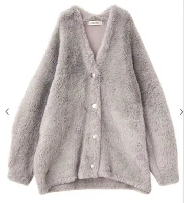 [택 포함 새상품] W 페이스 롱 페더 가디건