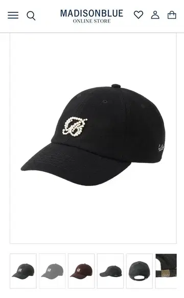 MADISONBLUE 블랙 캡 펄 장식 미사용 새상품 완판템
