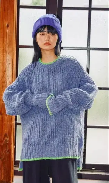 MODE NORM CORE 컬러 트리밍 크루 풀오버 니코앤드