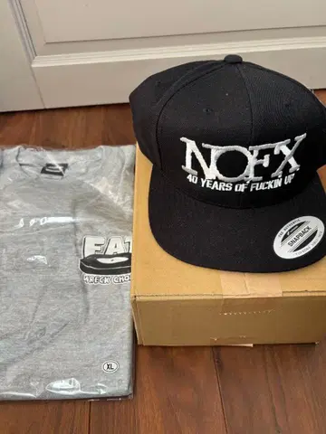 [ 미사용 ] NOFX 캡 FAT 레코드 T셔츠 XL