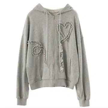 idem 이뎀 heart frill hoodie/하트 프릴 후디